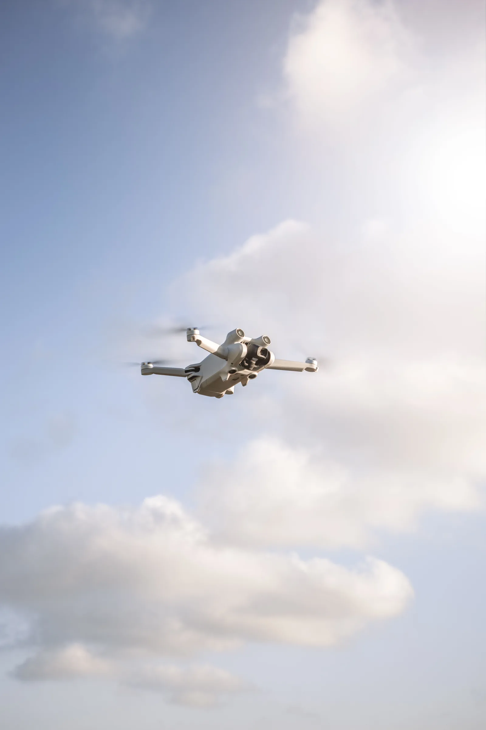 Reconnaissance drone in flight