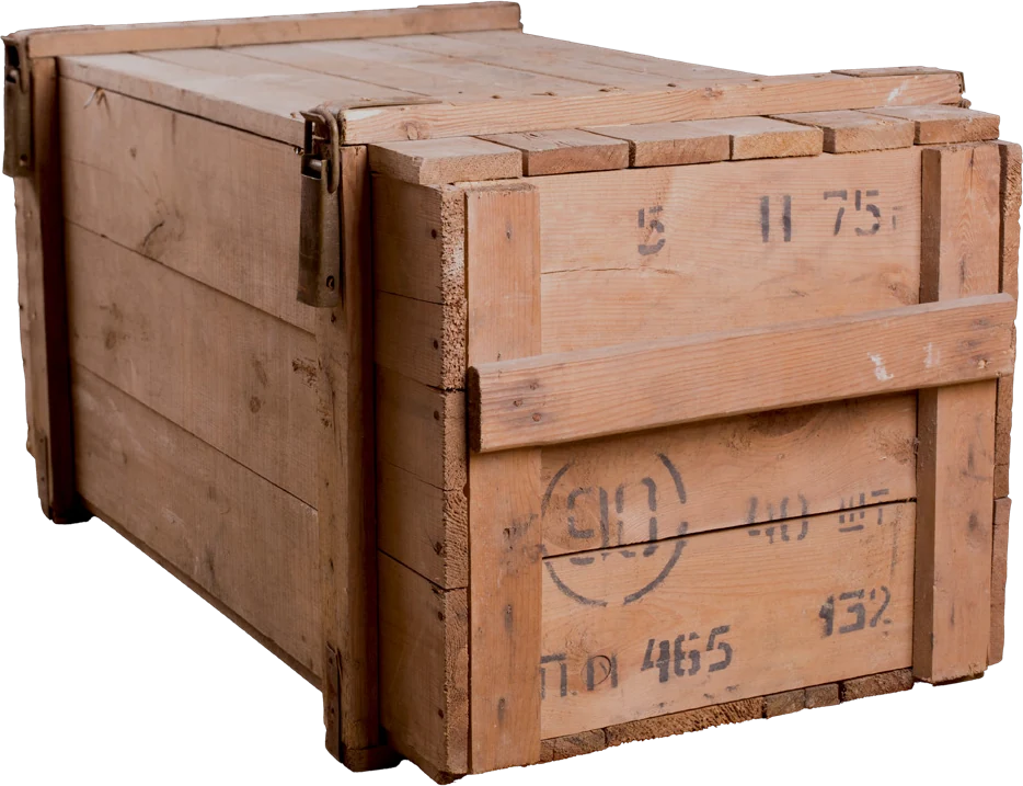 Nailed wooden crate